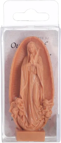 Vista 2 de Estatuilla de Nuestra Señora de Guadalupe 3" H Virgen de Guadalupe María Estatua de Plástico, Religiosa Católica, Decoración para Mesa, Oficina