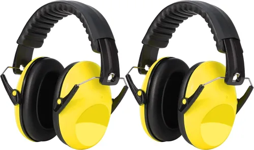 Vista 8 de BlueFire Orejeras con cancelación de ruido para niños, paquete de 2 auriculares con bloqueo de sonido sobre la oreja, orejeras plegables de Azul 1