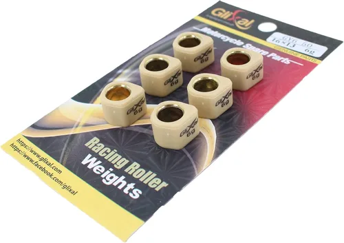 Vista 8 de Glixal 16x13mm Deslizadores de variador polígono de alto rendimiento, pesos de rodillo deslizantes de competición 139QMB GY6 50cc - 100cc