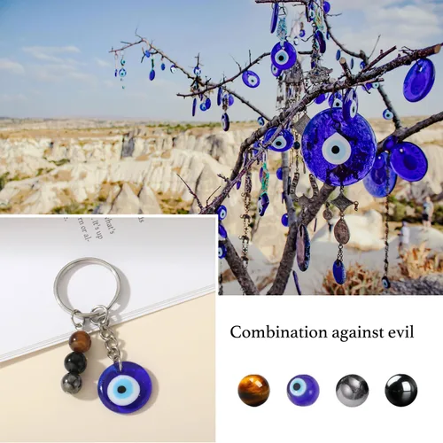 Vista 4 de Regalo saludable para embarazo, protección natural con piedras preciosas curativas, llavero de cristal para mujeres y amigas