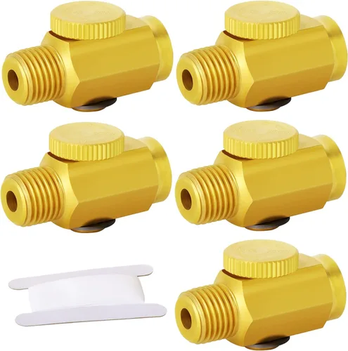 Vista 7 de TAISHER 2 piezas de latón compresor de aire accesorios herramienta de control, válvula reguladora de flujo de aire en línea 1/4 "NPT macho x 1/4