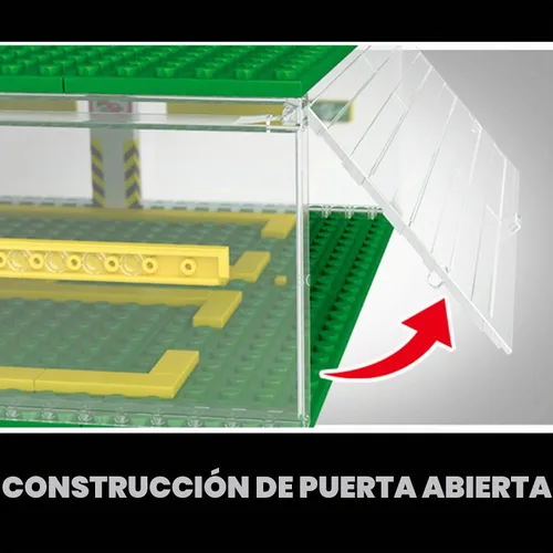Vista 3 de Celawork Bloques de construcción para garaje, escaparate de 3 capas, garaje de estacionamiento de automóviles, compatible con coches de campeón