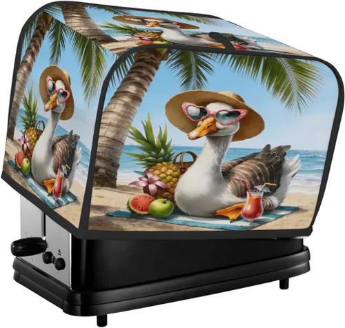 Vista 38 de Funda para tostadora de animales de gallo, 2 rebanadas, protección contra el polvo y las huellas dactilares, fundas para pan, fundas lavables