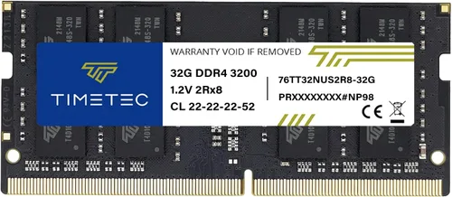 Vista 19 de Timetec Pinnacle 8 GB DDR4 3200 MHz (o 2933 MHz o 2666 MHz) PC4-25600 sin ECC sin búfer 1.2 V CL22 1Rx8 de rango único 260 pines SODIMM Módulo