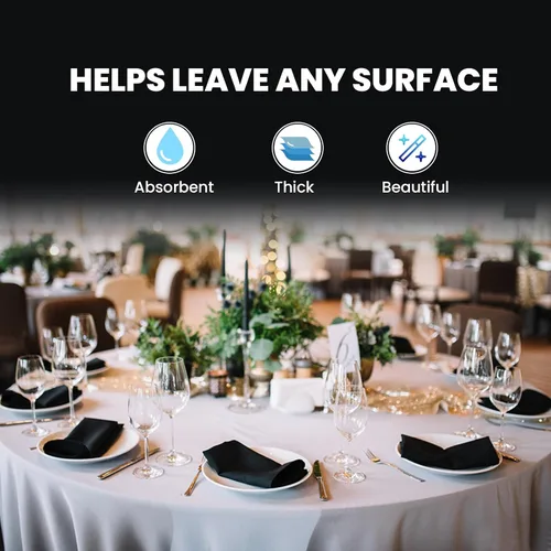 Vista 6 de Perfectware - Servilletas de cena de 2 capas, color negro, paquete de 125