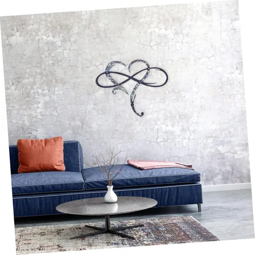 Vista 2 de ARTIBETTER Colgante de metal para colgar en la pared, diseño de corazón, arte de metal, letrero de pared de amor, escultura de corazón, decoración