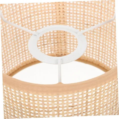 Vista 2 de Uonlytech Pantalla de lámpara de araña, pantalla de ratán E27, lámpara de casa de campo, accesorios de luz para lámpara de mesa, lámpara de pie
