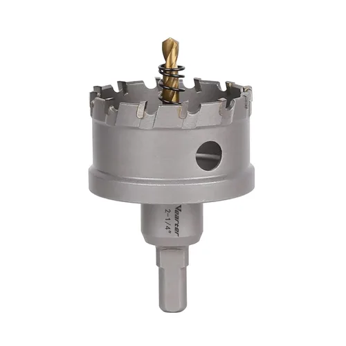 Vista 30 de Sierra perforadora de carburo de 1-1/2 pulgadas (1.496 in) para metal duro, cortador de agujeros con punta de carburo de tungsteno con broca piloto