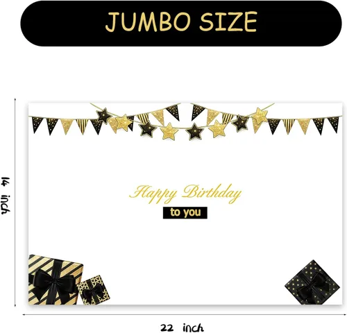Vista 2 de Tarjeta de cumpleaños jumbo con sobre, tarjeta de felicitación gigante de 22 x 14 pulgadas para mujeres y hombres, jefes de feliz cumpleaños, libro