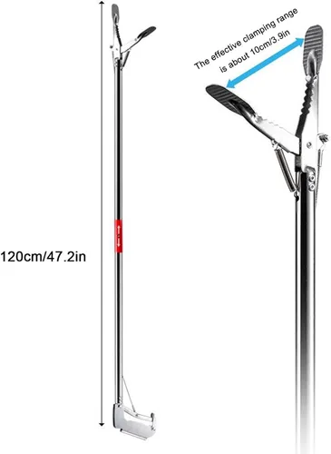 Vista 2 de Herramienta de agarre plegable – Ayuda de movilidad extra larga – Brazo de agarre resistente – Herramienta de asistencia de alcance para recolección
