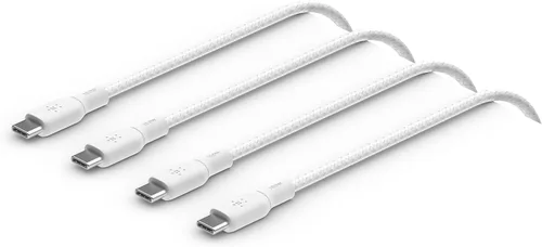 Vista 8 de Belkin Cable USB C a USB C, 6.6 pies, 100 W, cargador tipo C, cable de carga para iPhone, suave, trenzado, flexible para iPhone 17, Galaxy S25