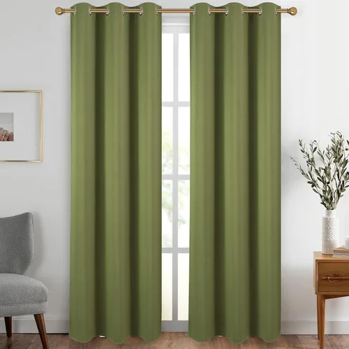 Vista 116 de Diraysid Cortinas opacas beige con ojales para dormitorio, con aislamiento térmico, cortinas de oscurecimiento de habitación, 38 x 54 pulgadas, 2