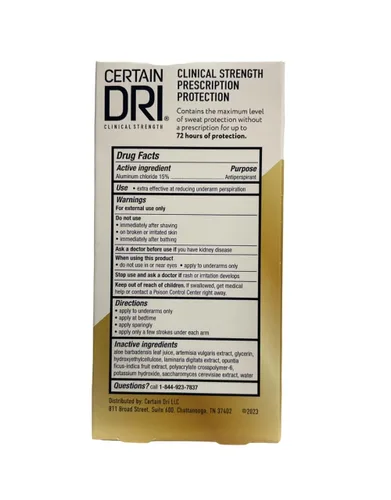 Vista 4 de Certain Dri Clinical Strength Antitranspirante Roll-On - 1.2 onzas, paquete de 2