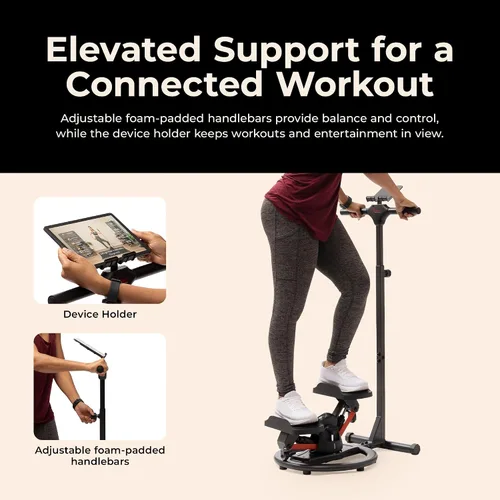 Vista 6 de Sunny Health & Fitness Paso a paso giratorio con manillar y 3 modos