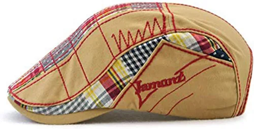 Vista 2 de M MOACC Sombrero de boina de algodón con hebilla de algodón ajustable Newsboy Sombreros Cabbie Gatsby Cap