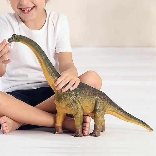 Vista 5 de RECUR Juguetes gigantes de Brachiosaurus de 20.5 juguetes jurásicos, figura de dinosaurio segura, sin olor, pintadas a mano para niños, diseño