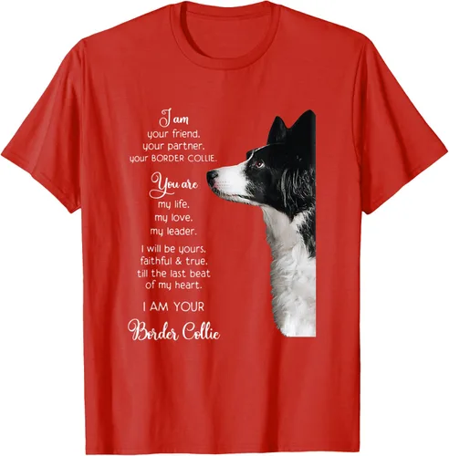 Vista 65 de Funny I Am Your Friend Your Partner Your Border Collie - Camiseta de regalo, Negro, S