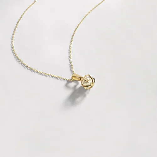 Vista 4 de Collar de bola enjaulada de oro macizo de 14 quilates Collares de oro amarillo de 14 quilates para mujer Collar con colgante redondo Delicada