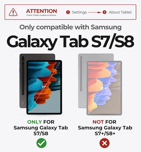 Vista 2 de Dexnor Para Samsung Galaxy Tab S8/S7 Funda Con Teclado Soporte Magnético Flotante Cantilever Con Trackpad Multi-Touch S Pen Holder Funda De Teclado