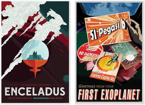 Vista 9 de Antiguos Maps Juego completo de dieciséis (16) pósteres de impresión artística de viajes espaciales de la NASA Jet Propulsion Lab (JPL) Visions of
