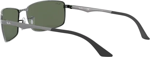 Vista 5 de Ray-Ban Gafas de sol rectangulares de metal RB3498 para hombre