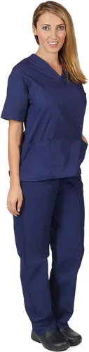 Vista 3 de Natural Uniforms Conjunto de ropa quirúrgica unisex (conjunto de ropa de trabajo estándar)