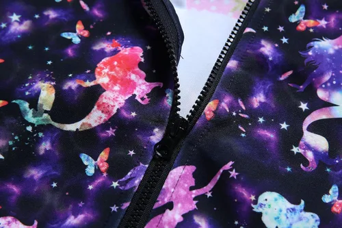 Vista 4 de Sudadera con capucha, cremallera y bolsillos, para niñas, diseño personalizable