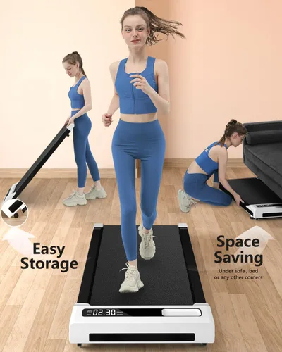 Vista 6 de Walking Pad Treadmill Under Desk,Walking Pad for Office Home,Portable Mini Treadmill,2 in 1 Walking Jogging with Remote Control, LED Display