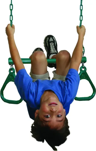 Vista 2 de Swing-N-Slide Combo de trapecio de anillo extra resistente, verde