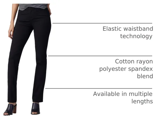 Vista 5 de Lee Jeans de pierna recta Ultra Lux Comfort con Flex Motion para mujer Negro