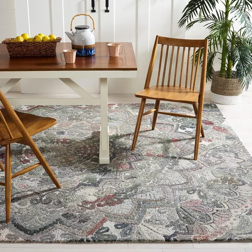 Vista 31 de SAFAVIEH Marquee Collection - Alfombra decorativa, 2 x 3 pies, beige y marfil, lana de medallón de mandala hecha a mano, ideal para zonas de alto