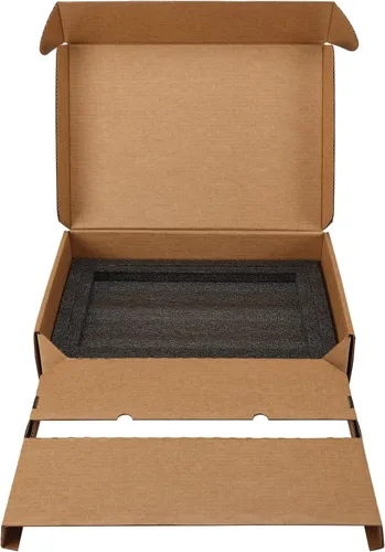 Vista 9 de CRUGLA 1 caja de envío para laptop con espuma acolchada, se adapta a la Blanco