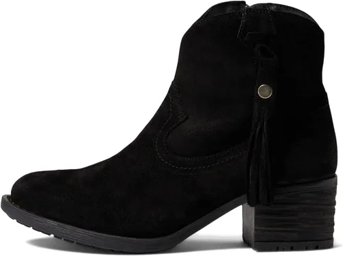 Vista 4 de Alondra - Botas vaqueras con tacón de bloque con flecos para mujer