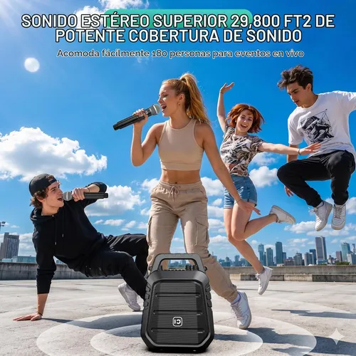 Vista 7 de SHIDU Amplificador de voz potente de 100 W con 2 micrófonos inalámbricos