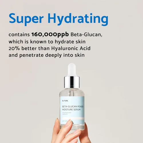 Vista 4 de IUNIK Beta Glucano Crema de Humedad Diaria Beta-Glucano Power Suero Hidratación Intensa Hidratación Intensa Barrera Piel Fortificante Ultra Intensa