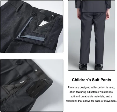 Vista 5 de Traje de esmoquin formal de 5 piezas para niños y adolescentes