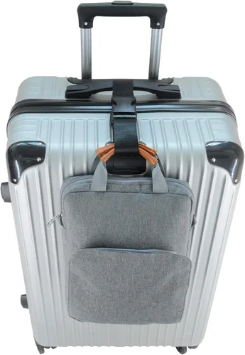 Vista 5 de Correas de equipaje, conector de equipaje, correas para maleta, cinturón de maleta ajustable resistente, accesorio de viaje para conectar su Negro