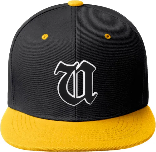 Vista 1401 de Daxton Gorra clásica con visera de billete plano con letras del alfabeto inglés antiguo de la A a la Z