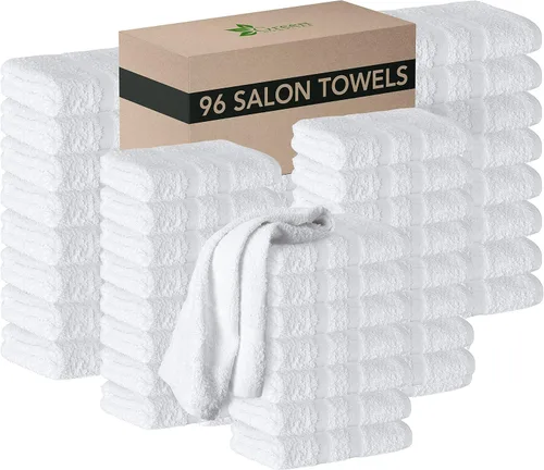 Vista 13 de GREEN LIFESTYLE Paquete de 24 toallas de mano negras de 16 x 27 pulgadas, calidad de spa premium, súper suaves y absorbentes, para gimnasio