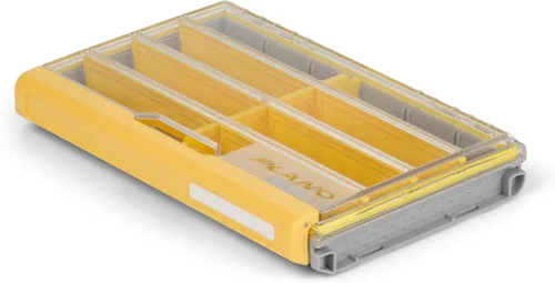 Vista 27 de Caja de Utilidad Premium Plano EDGE Flex Crankbait 3700, Gris y Amarillo con Tapa Transparente, Caja de Almacenamiento Impermeable para Pequeños