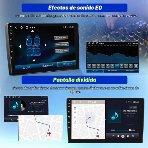 Vista 8 de Para Ford F150 2013-2014 Android 15 Estéreo de coche 9 pulgadas pantalla táctil 2G+64G con CarPlay inalámbrico Android Auto Mirror Link 26UI