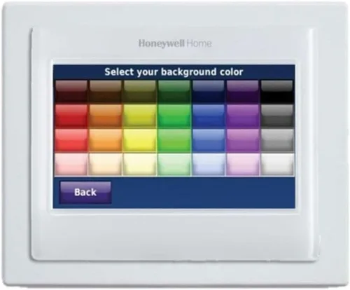 Vista 7 de Honeywell Home RTH9600WF Termostato de color inteligente Energy Star Wi-Fi Pantalla táctil programable Alex Ready + THP2400A1027 Conjunto de placa