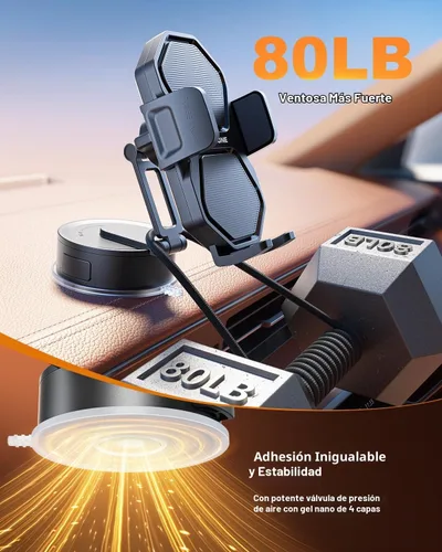 Vista 2 de SUPERONE Soporte para teléfono de coche 3 en 1, soporte de teléfono