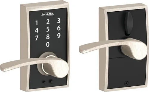 Vista 21 de Schlage - Cerradura táctil Century con picaporte Merano (bronce envejecido, FE695 CEN 716 MER) Keyless entry door lock, Electronic touchscreen
