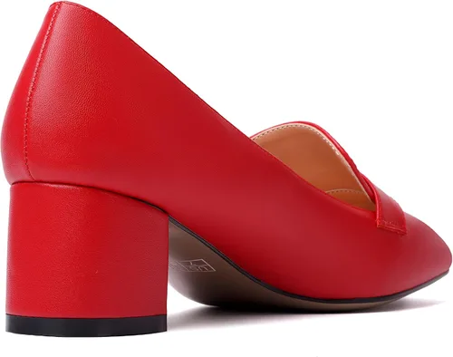 Vista 5 de MODENCOCO Mocasines de tacón bajo grueso para mujer, cómodos, informales, de 2 pulgadas