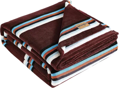 Vista 17 de Wrangler - Manta individual, ropa de cama de felpa estampada suave para Rojo azteca