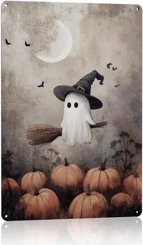 Vista 23 de Decoración de pared de fantasma de Halloween, decoración de fiesta de Halloween para interiores y exteriores, decoración espeluznante para el hogar