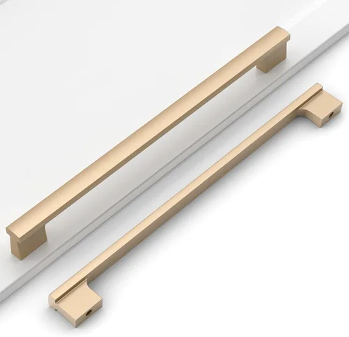 Vista 31 de Paquete de 12 manijas de níquel satinado cepillado de 5 pulgadas (5.039 in) para gabinetes de cocina, tiradores de cajones de cocina, accesorios