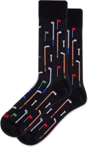 Vista 49 de Hot Sox Calcetines deportivos y atléticos divertidos para hombre, paquete de 1 par, regalos de moda novedosos y divertidos Por encima del par