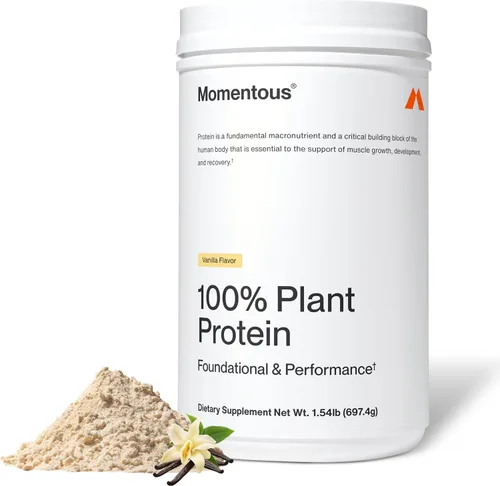 Vista 12 de Momentous Proteína vegana en polvo – 0.71 oz de proteína vegetal – Certificado NSF para deporte – Vegano – Sin OGM – Sin gluten – 12 porciones